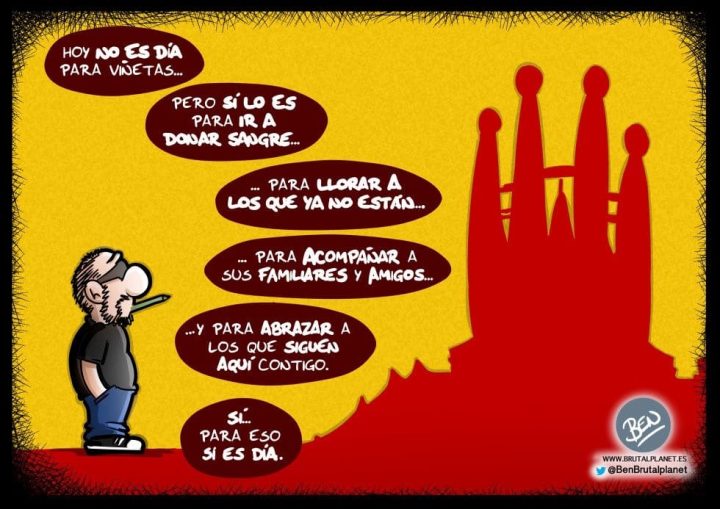 Viñeta dedicada a Barcelona 18-A