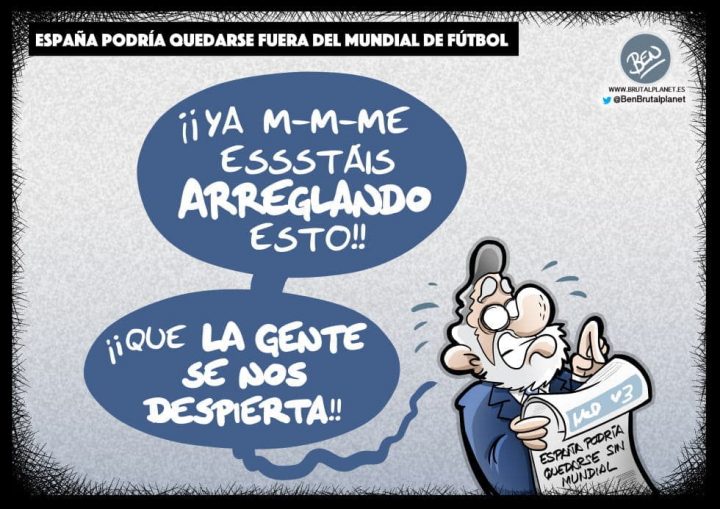 España podría quedar fuera del mundial del fútbol. Angel María Villar dice tener muy claro de quién es la culpa: del Gobierno.