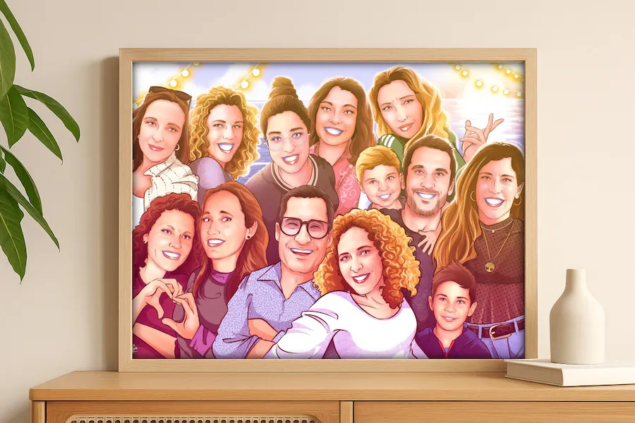 Lámina impresa y enmarcada como regalo de navidad expuesto - Cuadro impreso