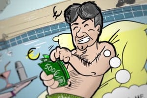 Preparando tarjeta despedida (Caricatura tipo cómic)