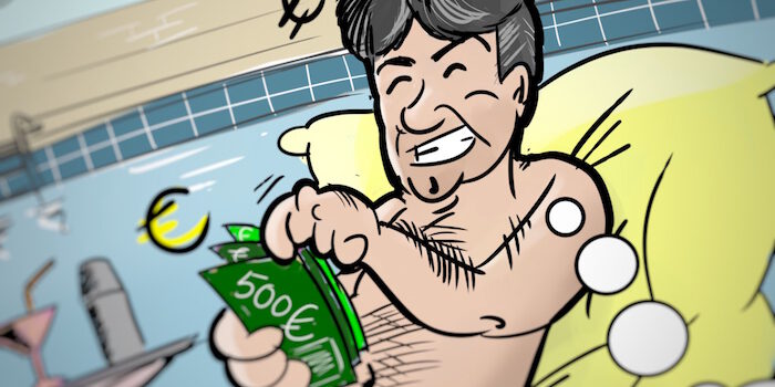 Preparando tarjeta despedida (Caricatura tipo cómic)