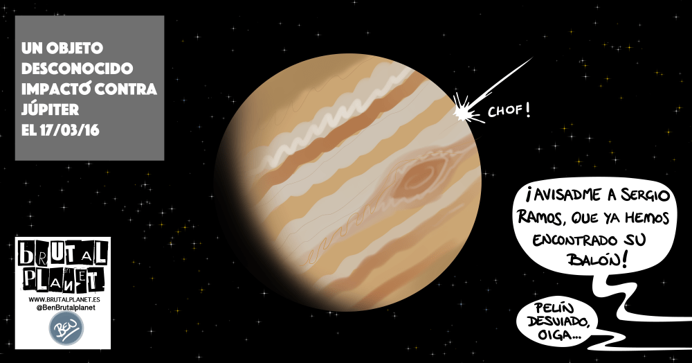 Objeto desconocido impacta en Júpiter