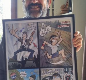 Caricatura personalizada - Las múltiples personalidades de Santi