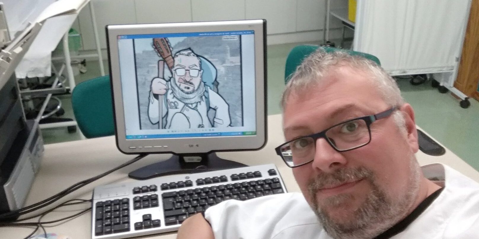 Caricatura personalizada – el enfermero rural Caricatura personalizada - el enfermero rural