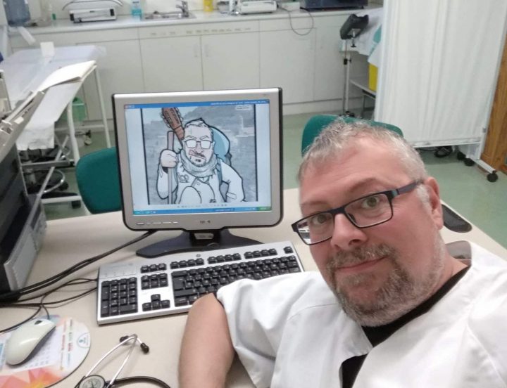 Caricatura personalizada - el enfermero rural