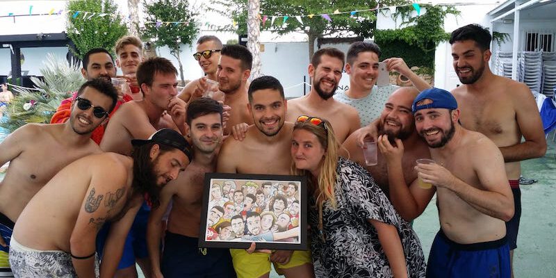 Ilustración Caricatura Personalizada – Selfie amigos regalo Ilustración Caricatura Personalizada - Selfie amigos regalo