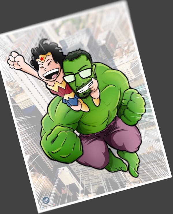 Ilustración Caricatura Personalizada – Superhéroes 3 Ilustración Caricatura Personalizada - Superhéroes