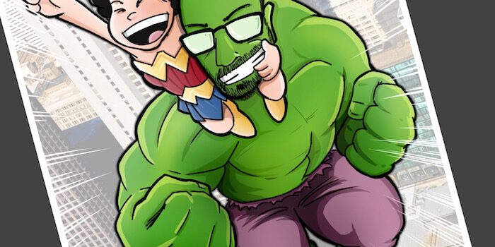 Ilustración Caricatura Personalizada - Superhéroes