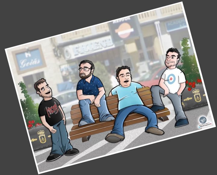 Caricatura Personalizada - Waiting on a Friend (Caricatura grupo de amigos) - tuvidaencomic.com - 4