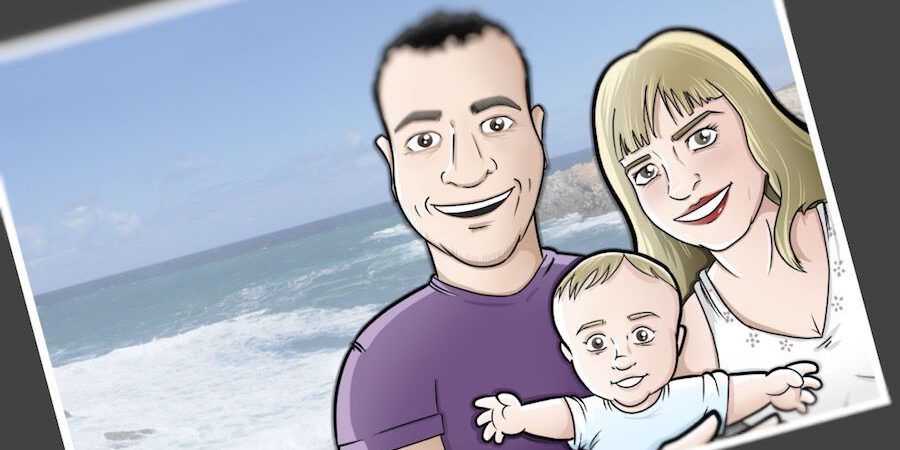Ilustración – Caricatura Personalizada – Foto Familiar – Tu Vida En Cómic 3 Ilustración - Caricatura Personalizada - Foto Familiar - Tu Vida En Cómic 3