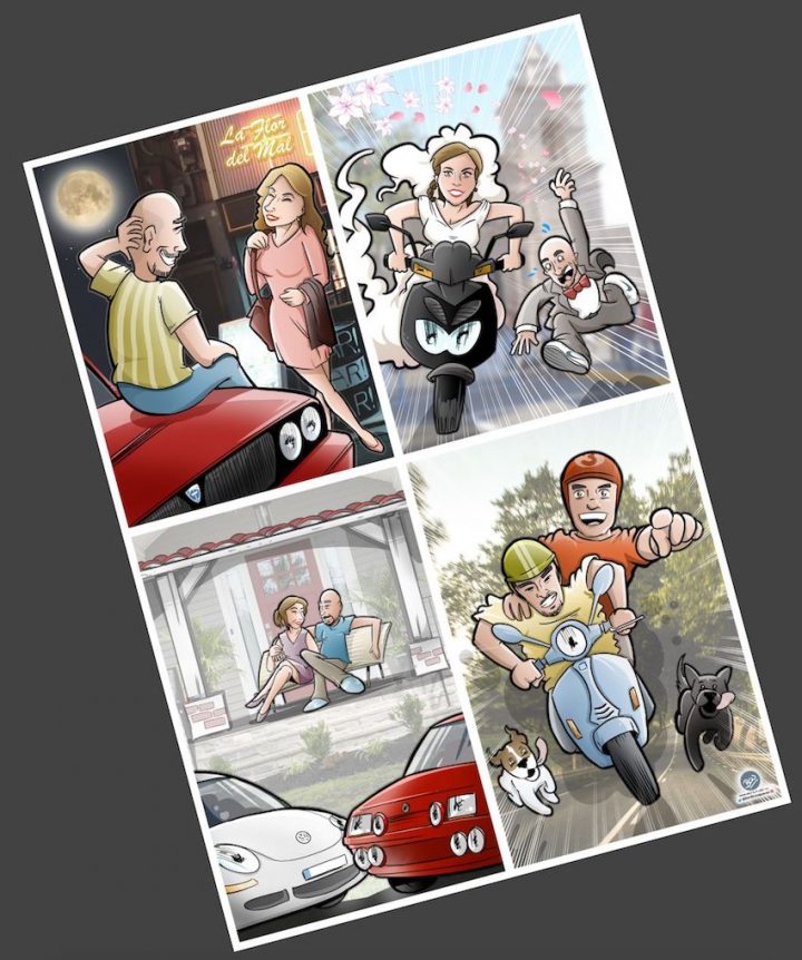Ilustración - Caricatura Personalizada - Momentos de pareja - tuvidaencomic.com - Completo