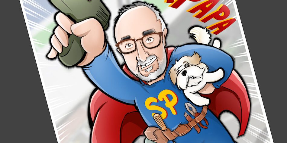 Ilustración – Caricatura personalizada – SuperPapa 4 Ilustración - Caricatura personalizada - SuperPapa 4
