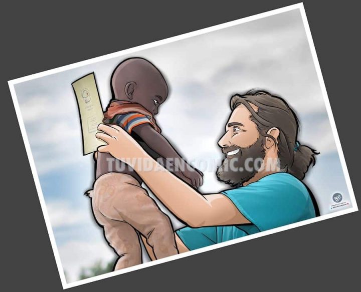 Caricatura Ilustración Personalizada - regalo para el médico de Etiopía 3