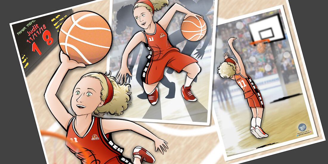 Ilustración - Caricatura Personalizada - Pasión por el baloncesto 1