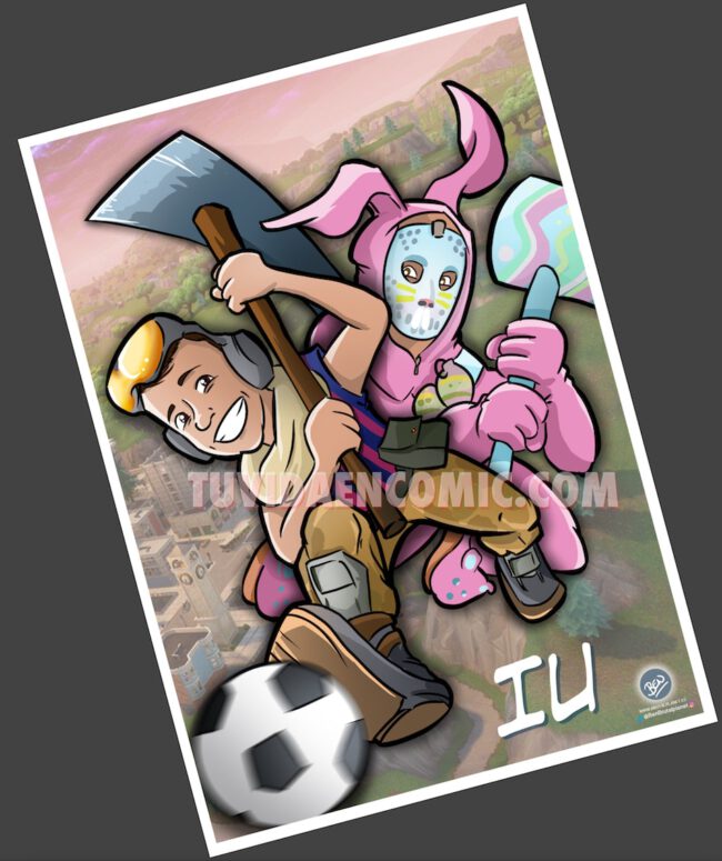 Ilustración Caricatura Personalizada – Tu Hijo y el Fortnite – tuvidaencomic.com – BEN – 4 Ilustración Caricatura Personalizada - Tu Hijo y el Fortnite - tuvidaencomic.com - BEN - 4