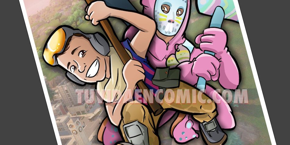 Ilustración Caricatura Personalizada - Tu Hijo y el Fortnite - tuvidaencomic.com - BEN - 4