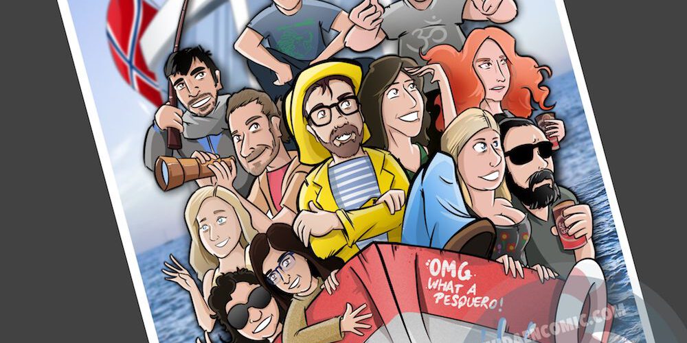 Ilustración Caricatura Personalizada - Un recuerdo para el amigo que se va - 4