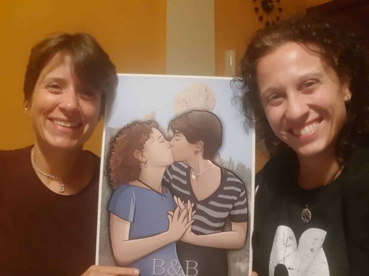 Foto Ilustración Caricatura Personalizada - Beso Inmortalizado - tuvidaencomic.com - BEN - Testimonio 2