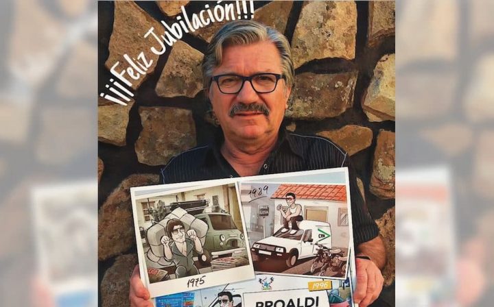 Ilustración personalizada - Composición - Regalo de Jubilación Camionero - Caricatura personalizada - tuvidaencomic.com - BEN - Testimonio 2