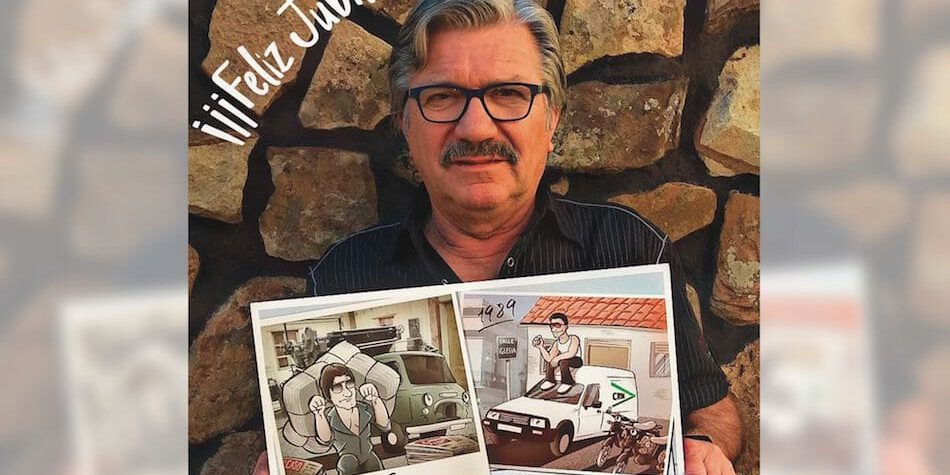 Ilustración personalizada - Composición - Regalo de Jubilación Camionero - Caricatura personalizada - tuvidaencomic.com - BEN - Testimonio 2