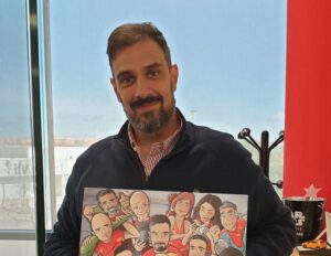 Regalo de empresa personalizado - Ilustración grupal personalizada - Así da gusto madrugar - Caricatura Personalizada - tuvidaencomic.com - BEN - 5