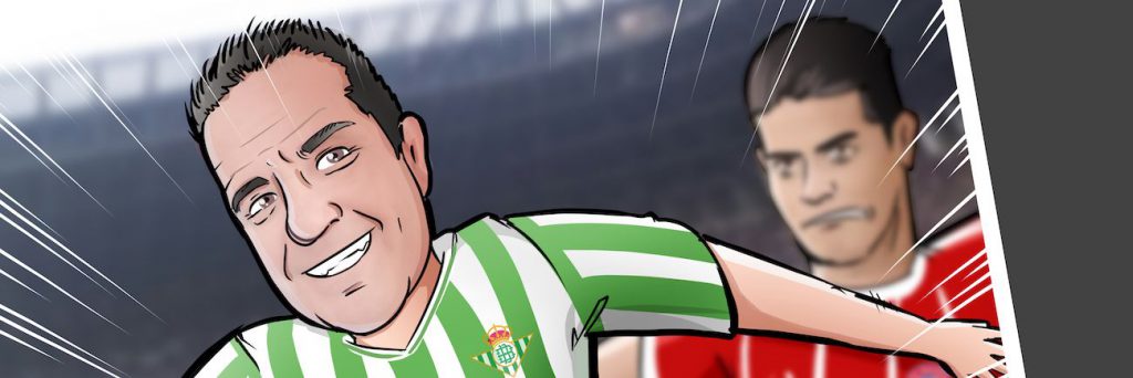 Ilustración personalizada - Viviendo los colores - fútbol - Betis - Caricatura Personalizada - www.tuvidaencomic.com - BEN - 0