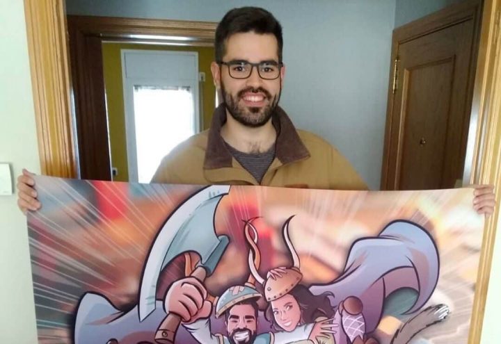 Ilustración personalizada - Un tapete personalizado para tus juegos de mesa - Caricatura Personalizada - www.tuvidaencomic.com - BEN - Testimonio