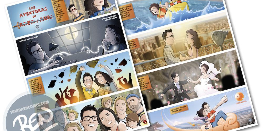 Cómic personalizado - "La aventura de vida de Juan y Auri" - Regalo de boda - www.tuvidaencomic.com - BEN - Regalo de boda original - 7