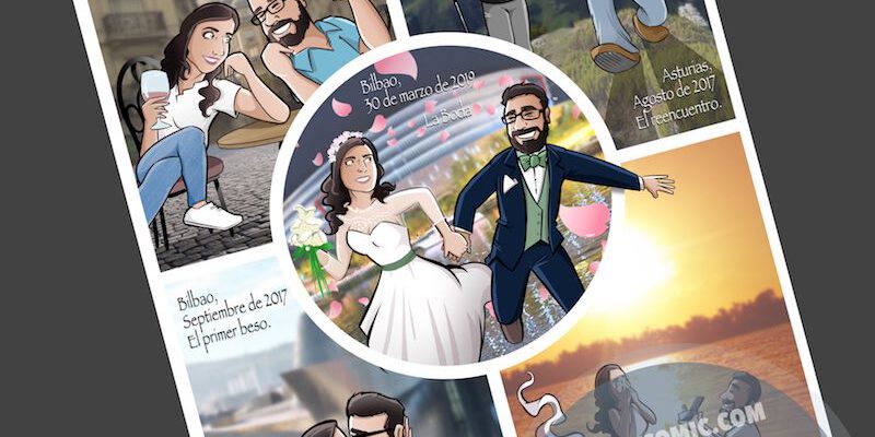 Cómic personalizado - Nuestra historia de amor en cinco viñetas - Ilustración - Caricatura personalizada - www.tuvidaencomic.com - BEN - 4