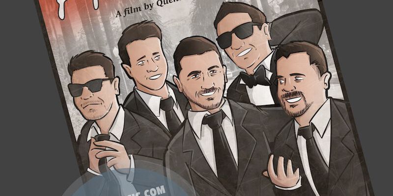 Ilustración grupal personalizada - Amigos a lo Tarantino - Caricatura de grupo Personalizada - www.tuvidaencomic.com - BEN - 4