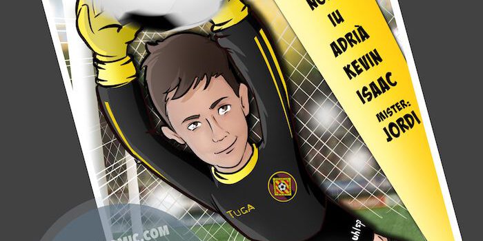 Ilustración infantil - Un regalo para el portero del equipo - Caricatura Personalizada - www.tuvidaencomic.com - BEN - 3