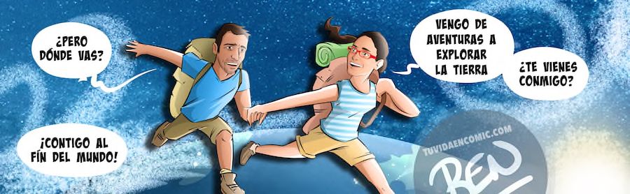 Cómic personalizado - Amores de otro mundo - Regalo de anivesario - tuvidaencomic.com - BEN - Ilustración - Caricatura personalizada - 6
