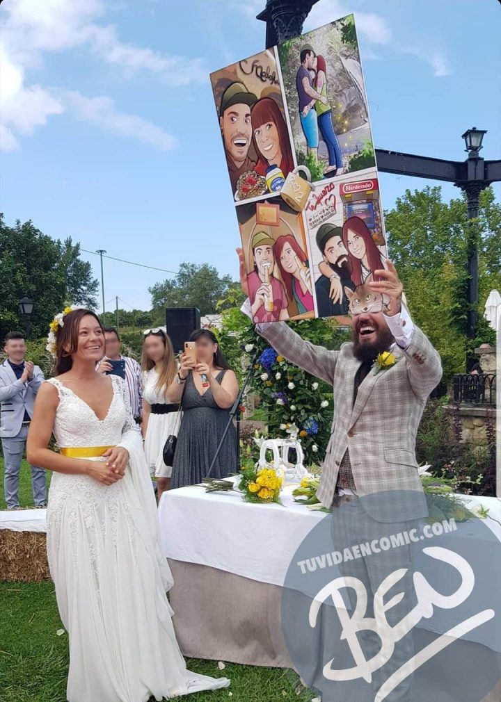 Composición de Ilustraciones - "Recordando nuestra vida juntos" - Caricatura personalizada - Testimonio 1