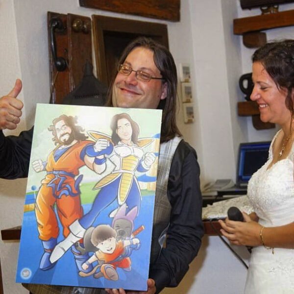 Una familia de Súper Guerreros - www.tuvidaencomic.com - BEN - Caricatura Personalizada - Cómic Personalizado - Testimonio