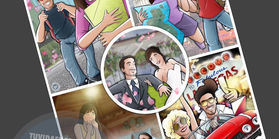 Composición de Ilustraciones - Regalo de boda original en cómic - www.tuvidaencomic.com - Tu Vida en Cómic - BEN - 5