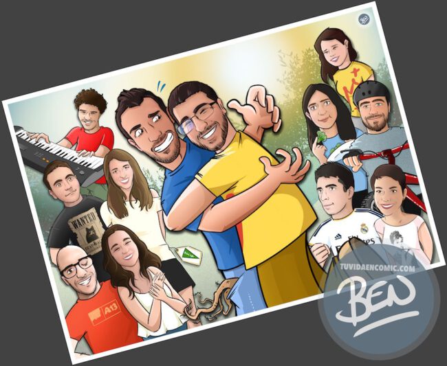 Todos tus amigos en una Caricatura grupal – www.tuvidaencomic.com – BEN – Carcatura personalizada – 4 Todos tus amigos en una Caricatura grupal - www.tuvidaencomic.com - BEN - Carcatura personalizada - 4