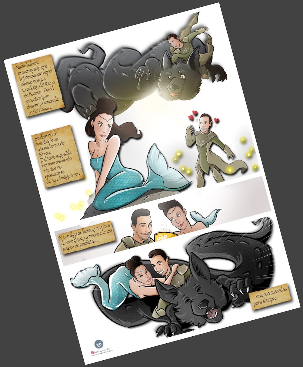Cómic personalizado - Una boda de cuento - www.tuvidaencomic.com - Tu Vida en Cómic - Caricatura personalizada - BEN - 3