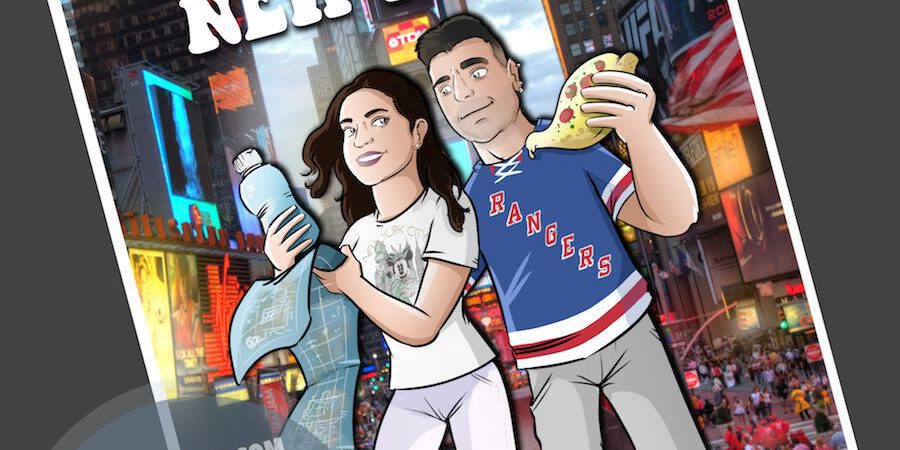 Ilustración - Aventura en Nueva York - caricatura personalizada - www.tuvidaencomic.com - Tu Vida en Cómic - BEN - Regalo original - 5