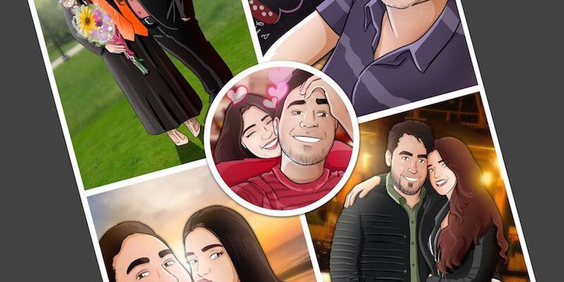 Composición-de-ilustraciones-Nuestra-historia-de-Amor-resumida-en-viñetas-Regalo-romántico-personalizado-www.tuvidaencomic.com-3