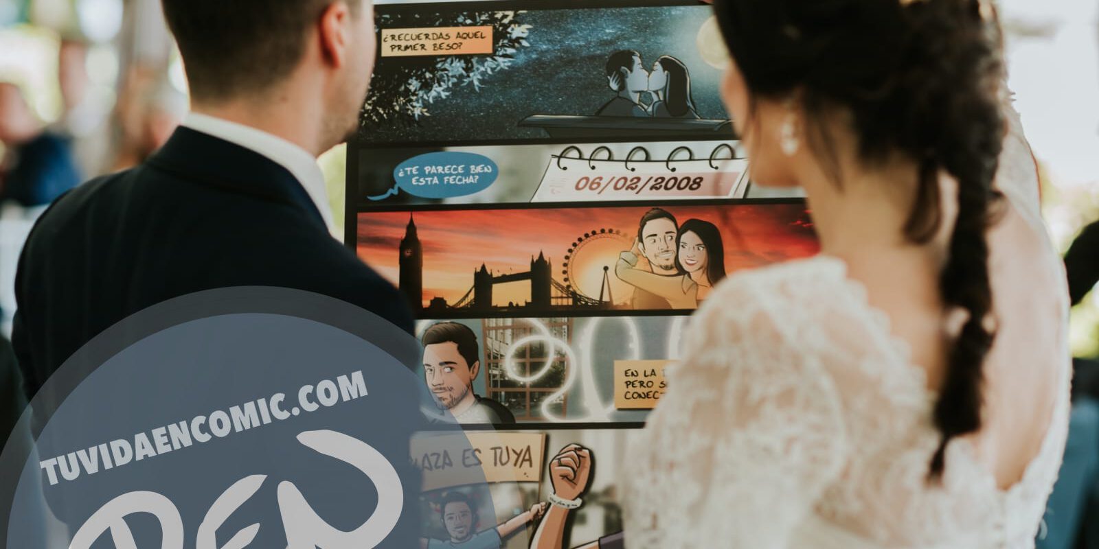 Cómic personalizado - "Regalo de boda con Nuestra historia de Amor en viñetas" - www.tuvidaencomic.com - Regalos personalizados - Bodas personalizadas - Bodas originales - Tu Vida en Cómic - TESTIMONIO 2