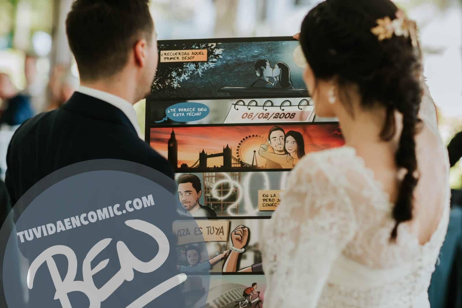 Cómic personalizado - "Regalo de boda con Nuestra historia de Amor en viñetas" - www.tuvidaencomic.com - Regalos personalizados - Bodas personalizadas - Bodas originales - Tu Vida en Cómic - TESTIMONIO 2