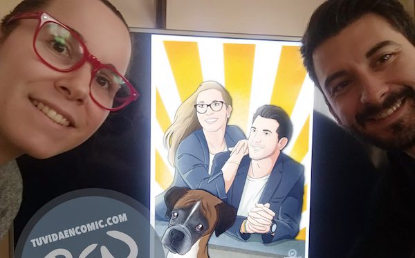 Regalo de cumpleaños personalizado - Caricatura Familiar - www.tuvidaencomic.com - Tu Vida en Cómic - Caricaturas Personalizadas - BEN - TESTIMONIO 2