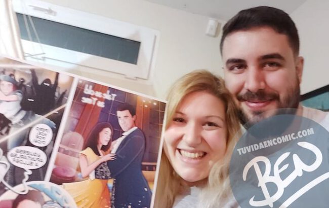 Regalo de cumpleaños personalizado - Por eso somos Pareja - Composición de ilustraciones - www.tuvidaencomic.com - Tu Vida en Cómic - Caricaturas Personalizadas - BEN - Regalos originales - TESTIMONIO 6