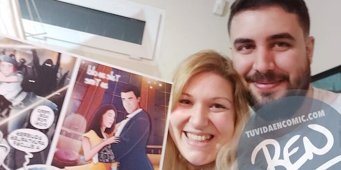 Regalo de cumpleaños personalizado - Por eso somos Pareja - Composición de ilustraciones - www.tuvidaencomic.com - Tu Vida en Cómic - Caricaturas Personalizadas - BEN - Regalos originales - TESTIMONIO 6