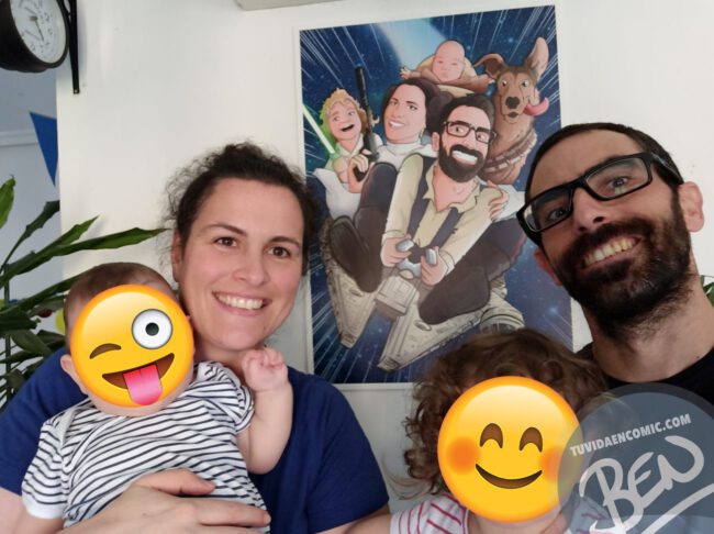 Caricatura Familia star wwars - tu vida en cómic - tuvidaencomic.com - Borja_Ben_ART - Regalo - ilustración _ Testimonio5