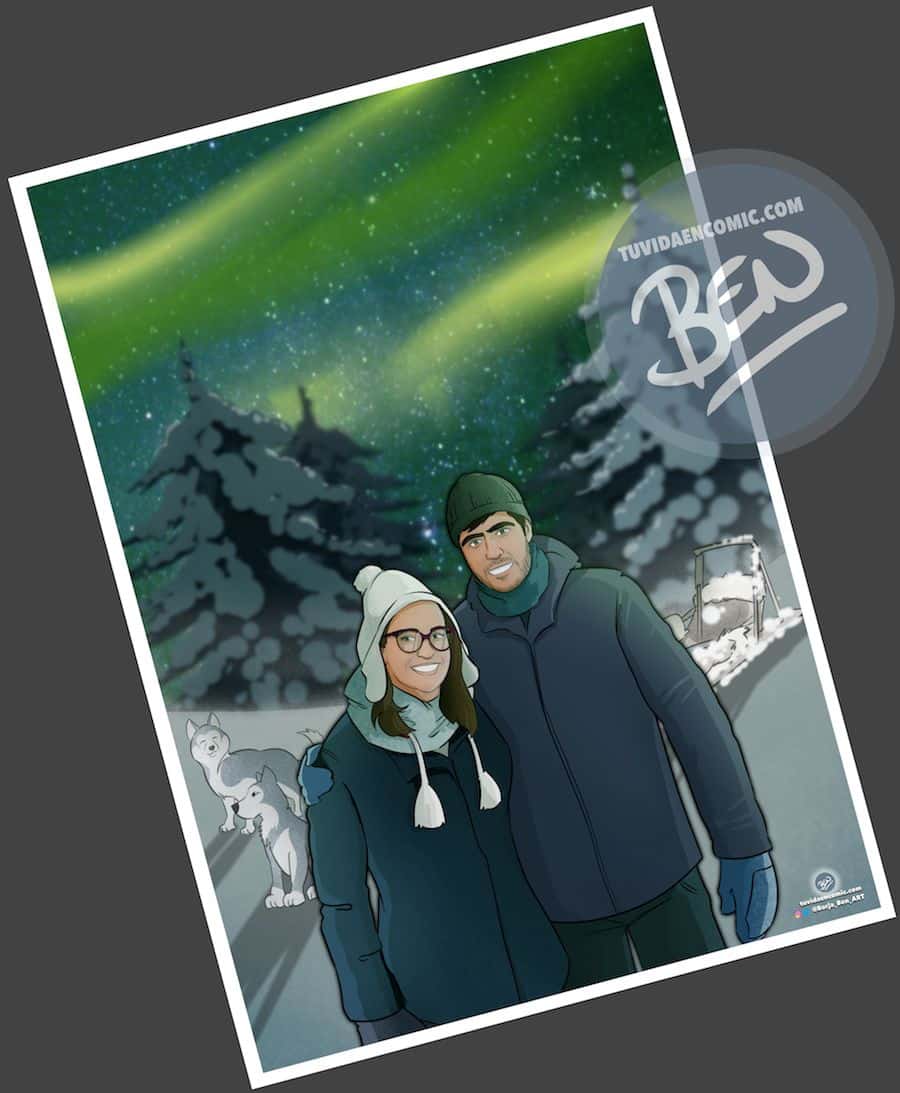 Composición de ilustraciones “Así comenzó nuestra vida juntos” – Regalo de aniversario personalizado - Tu Vida en Cómic - www.tuvidaencomic.com - Caricaturas personalizadas . Cómics Personalizados - 4