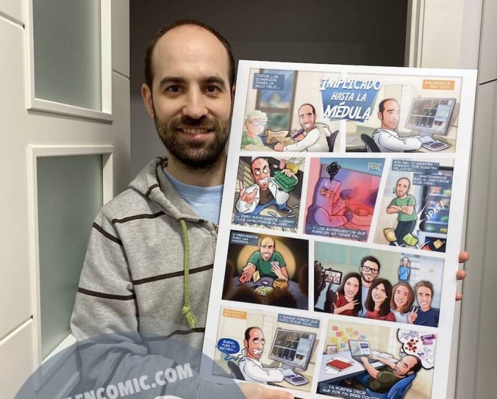 Cómic personalizado – “Implicado hasta la médula” – Regalo de despedida a compañero de trabajo - regalo personalizado - TESTIMONIOS
