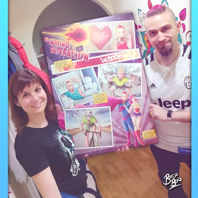 Cómic Personalizado – “Una historia de superación_ – Regalo de Navidad original y personalizado – tuvidaencomic.com – regalo romántico personalizado – Historia de superación – Regalos originales _1