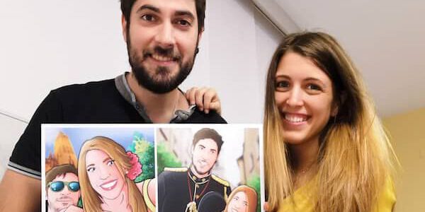 Composición de ilustraciones – “Escenas de vida juntos” – Regalo de aniversario original y personalizado - tuvidaencomic.com - Regalo de navidad original y personalizado - TESTIMONIO Clientes satisfechos -