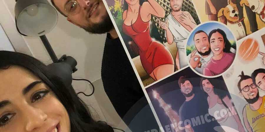 Composición de ilustraciones – “Las cosas que nos hicieron pareja” – Regalo de aniversario original y personalizado - tuvidaencomic.com - caricatura personalizada - TESTIMONIO 2